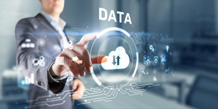 Cloud Computing, Data Storage and Security 2025 concept.の写真素材