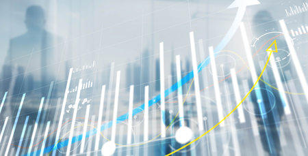 Trading and stock markets. Crypto trader investor background.の写真素材