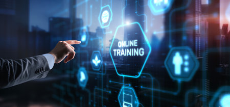 Training online Webinar E-learning Skills Business Concept.の写真素材