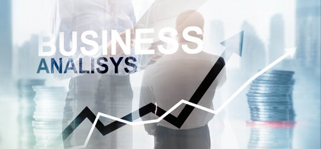 Business Analytics. Metrics and KPIs to analyze performance and create insight reports for operations management.の写真素材