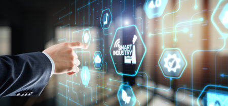 Smart industry. Technology process automation concept.の写真素材