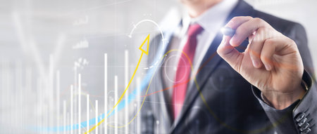 Trading and stock markets. Crypto trader investor background.の写真素材
