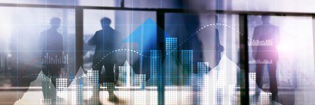 Business intelligence marketing finance management. Mixed Media.の写真素材