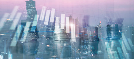 Stock Business finance investment financial graph chart.の写真素材