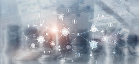 People network connection. Network work connections concept.の写真素材