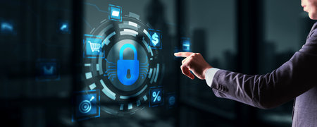 Data protection. Business, Technology, Internet and network concept on virtual screen.