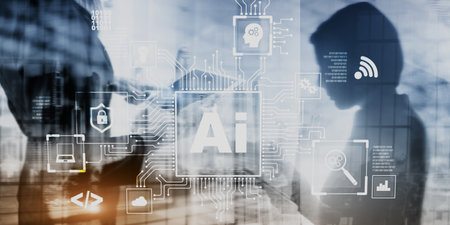 Artificial Intelligence Processor Concept. AI Big Data Array. Innovation concept 2025.の写真素材