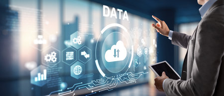 Cloud Computing, Data Storage and Security 2025 concept.