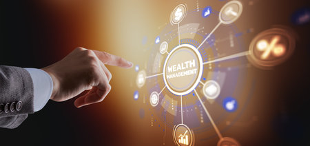 Professional wealth management services with financial portfolio analysis and investment planning...