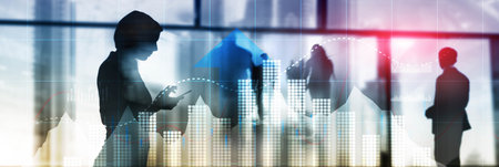 Business intelligence marketing finance management. Mixed Media.の写真素材