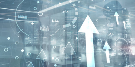 Business market growth, investments and financial concept. Progress or development concept. Business...