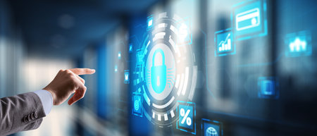 Data protection. Business, Technology, Internet and network concept on virtual screen.