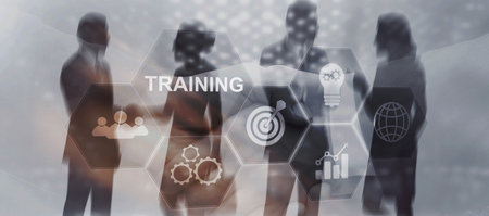 Business finance training concept with educational tools and growth strategy development.