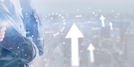 Business market growth, investments and financial concept. Progress or development concept. Business...