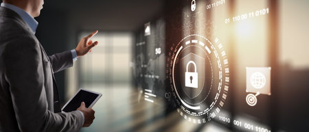 Protection of network data and mobile networks. Technology concept.の写真素材