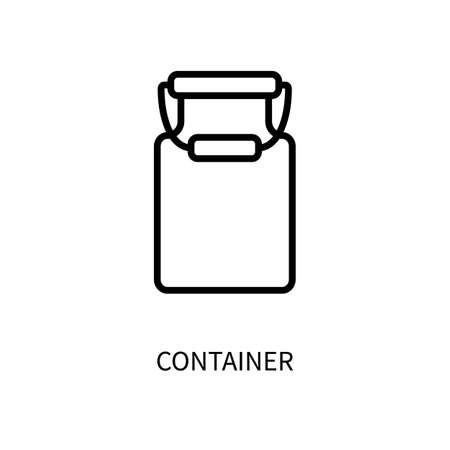 Can, Container, Packaging. The Line Icon In A Simple Style. Vector sign in a simple style isolated on a white background. 64x64 pixel.のイラスト素材