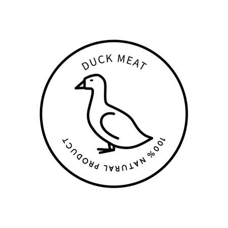 Duck Line Icon In Simple Style. Duck Meat. Vector sign in a simple style isolated on a white background.のイラスト素材