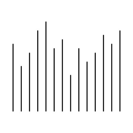 Vector illustration of sound equalizer technology. Sound wave icon. Flat design style.のイラスト素材