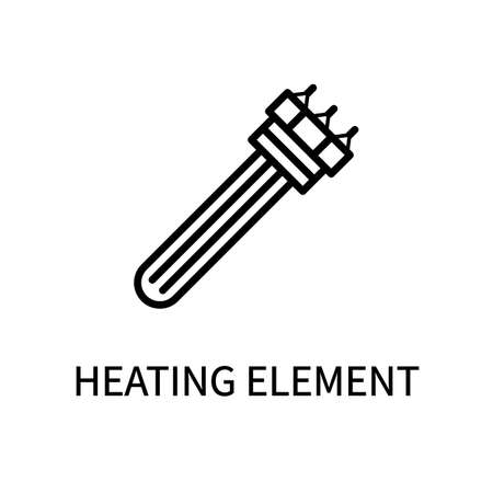 Line Icon Heating Element In Simple Style. Vector sign in a simple style isolated on a white background.のイラスト素材