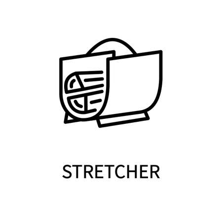 Line Icon Stretcher In Simple Style. Vector sign in a simple style isolated on a white background.のイラスト素材