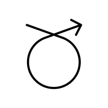 Line Icon Arrow, Direction, Design, Web In Simple Style. Vector sign in a simple style isolated on a white background. Original size 64x64 pixels.のイラスト素材