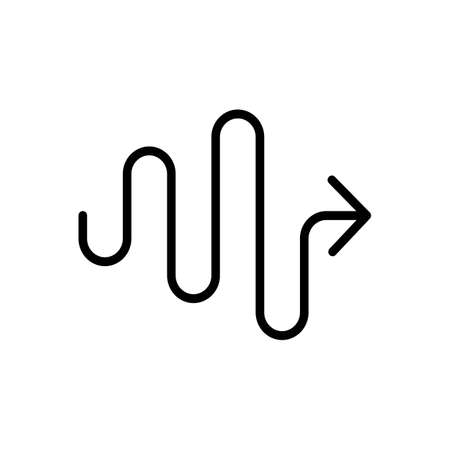 Line Icon Arrow, Direction, Design, Web In Simple Style. Vector sign in a simple style isolated on a white background. Original size 64x64 pixels.のイラスト素材