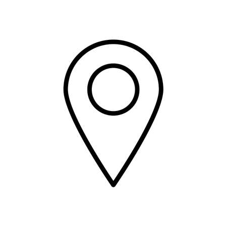 Map Pin Location Line Icon. Vector Sign Marker Position GPS.のイラスト素材