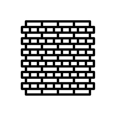 Brick Wall Icon. Brickwork for web design. Vector sign in simple style isolated on white background.のイラスト素材