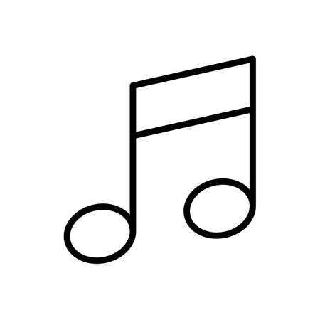 Note Icon. Vector Icon for Websites, Applications. Melody icon in linear style on white background.のイラスト素材