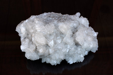 View of colemanite mineral (boron, boron, borax, ulexite). It is a borate mineral found in evaporite...