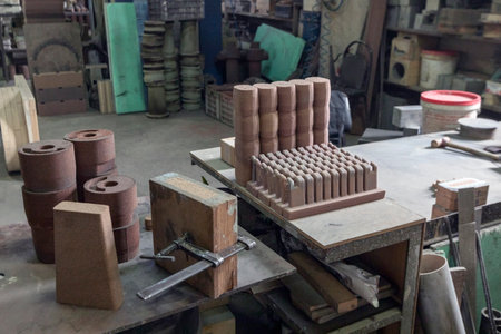 <p>View of the sand mold casting. Sand casting, also known as sand molded casting, is a metal...