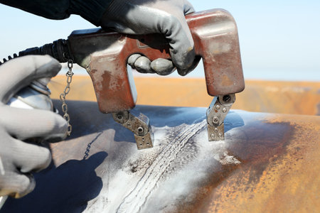<p>Magnetic particle testing (MPT), or magnetic particle inspection, is a non destructive...