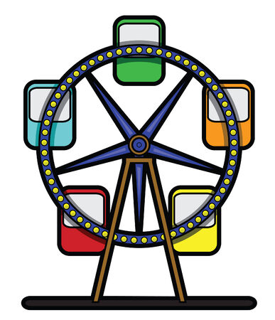 feris wheelのイラスト素材