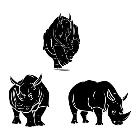 rhino tattooのイラスト素材