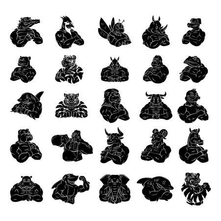 Animal Tattoo Big Set Collectionのイラスト素材