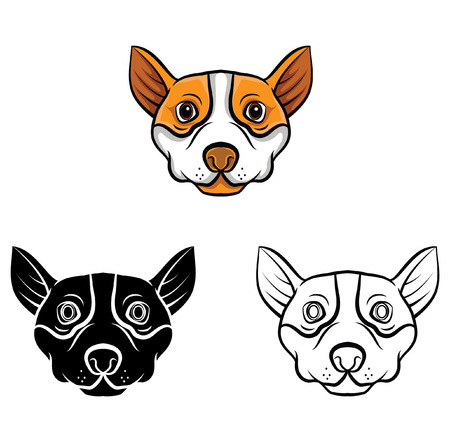 Coloring book Dog cartoon characterのイラスト素材