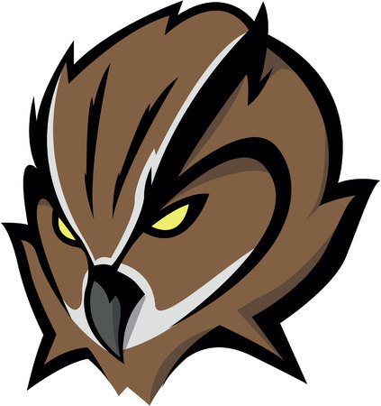 Owl head Illustration designのイラスト素材