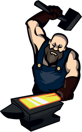 Blacksmith design illustrationのイラスト素材