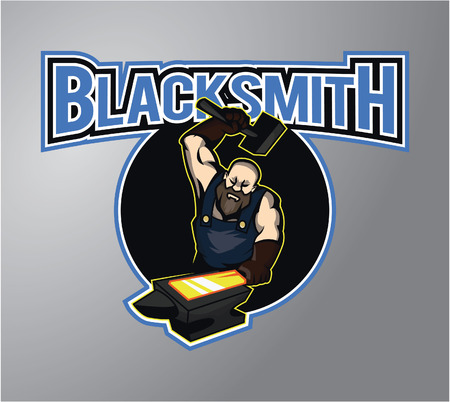 Black smith illustrationのイラスト素材