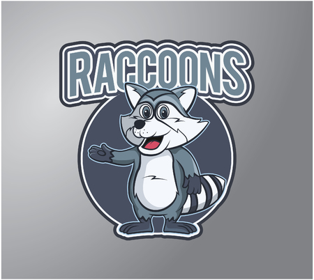 Funny Cute Raccoonのイラスト素材