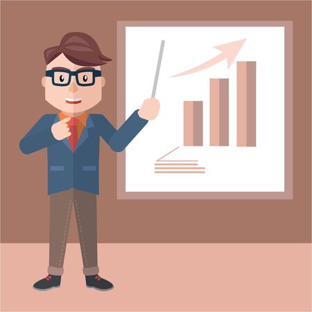 Presentation businessmanのイラスト素材