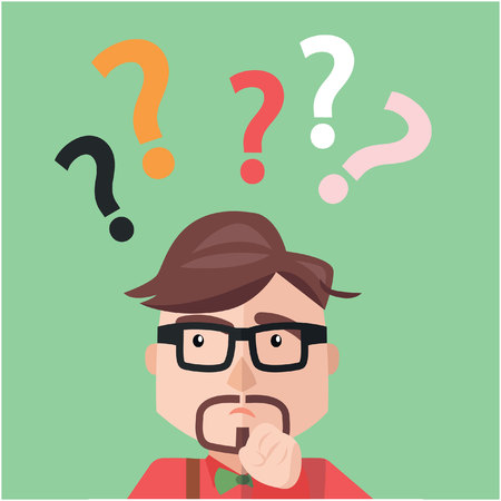 Businessman asking signのイラスト素材