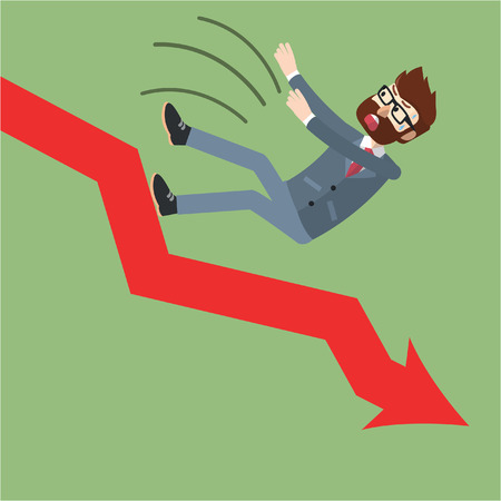 Business man bad diagramのイラスト素材