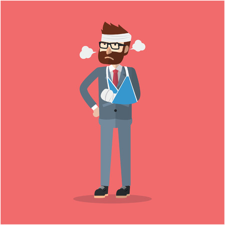 Business man accidentのイラスト素材