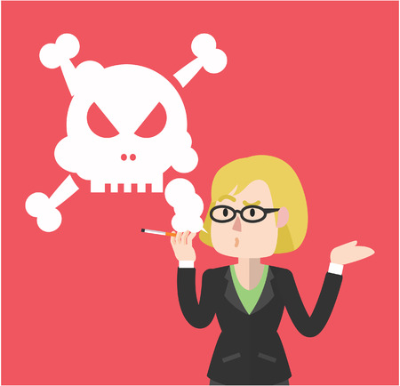 Business man dangerous smokingのイラスト素材