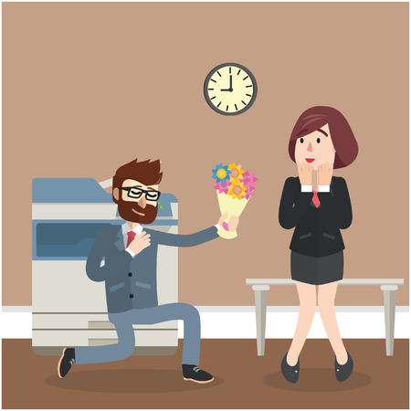 Business partner love expressionのイラスト素材