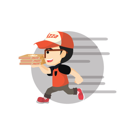 Pizza delivery fast serviceのイラスト素材