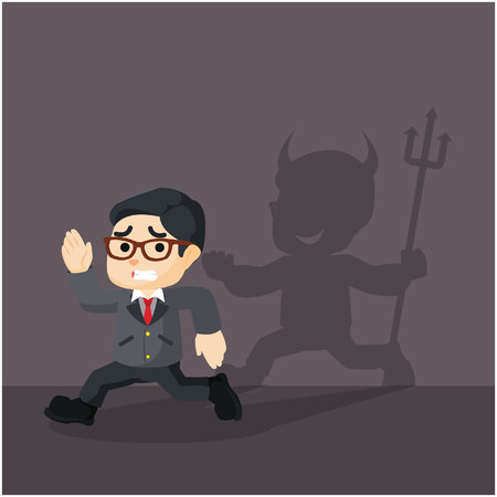 The young entrepreneur has an devil ideaのイラスト素材