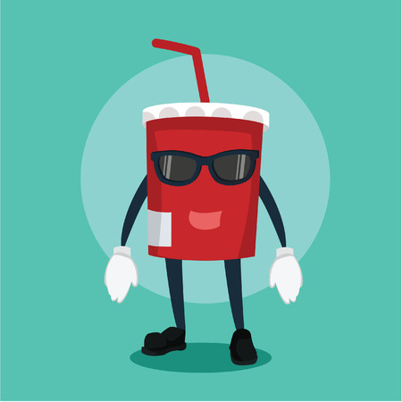 soft drink cool illustration designのイラスト素材
