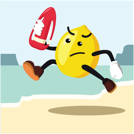 lemon man the lifeguard colorfulのイラスト素材
